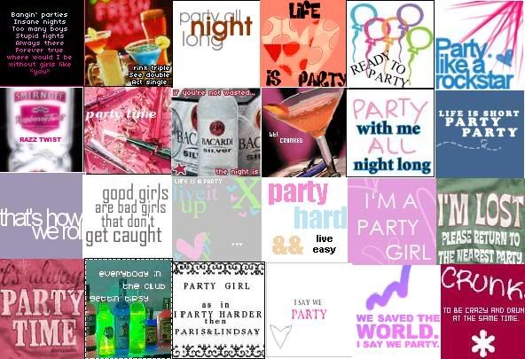 party icon collage