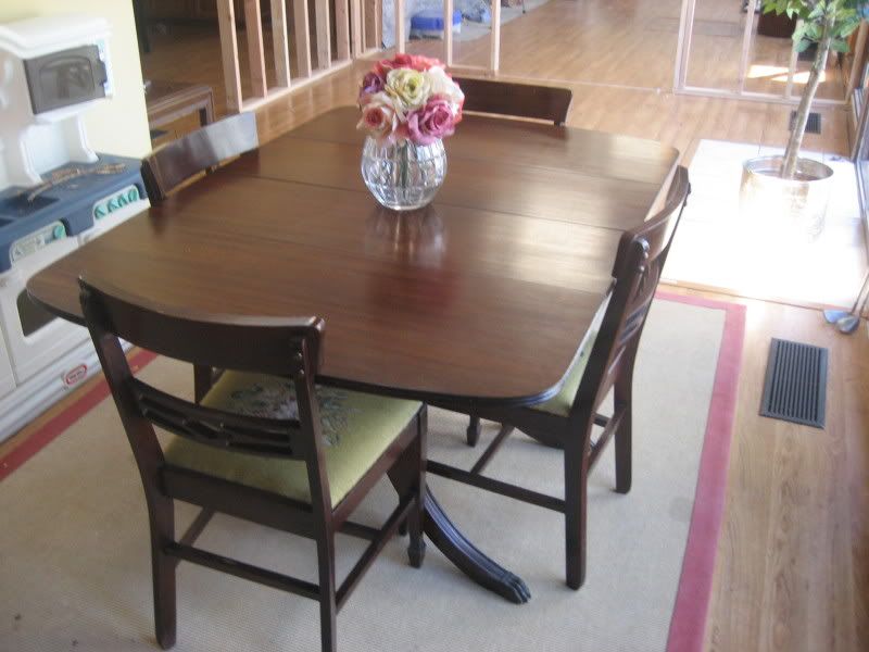 wood dining room square table