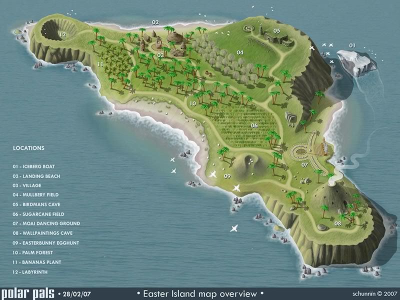Easter Island map overview