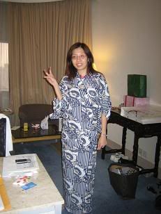 Karen in a Kimono in the Hotel