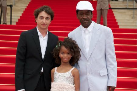 Benh Zeitlin, Quvenzhané Wallis e Dwight Henry, os protagonistas de BEASTS OF THE SOUTHERN WILD presentes em Cannes