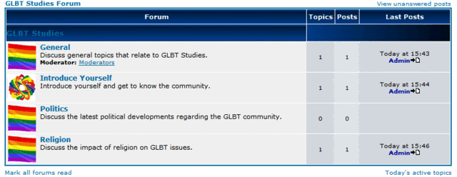 GLBT Studies Forum