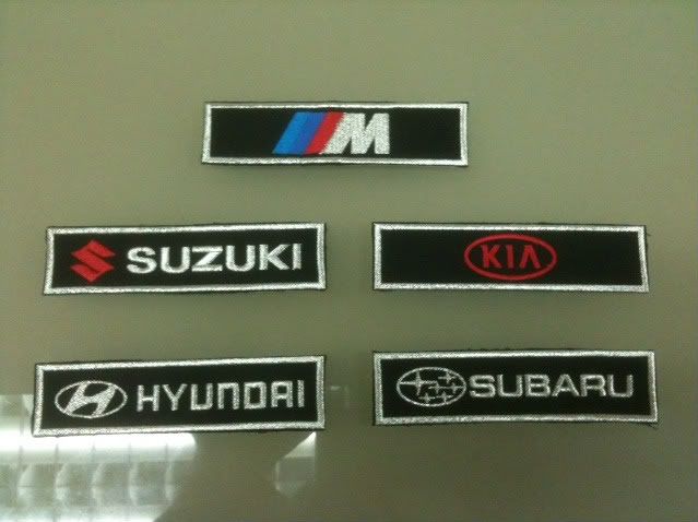 logos of cars. Embroidery logos for cars