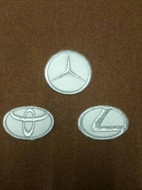 toyota lexus logo. Silver Embroidery logos for
