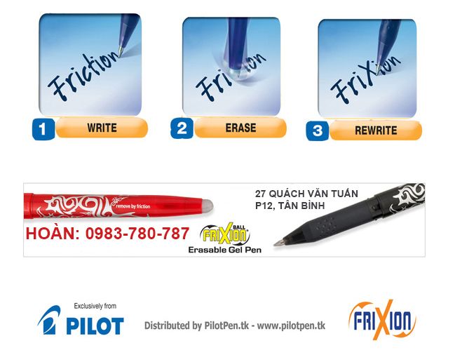 Bút bi thần kì (xóa như bút chì) hàng độc đến từ Pilot - JAPAN