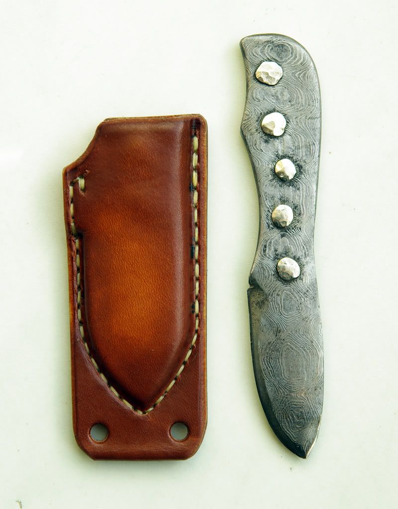 Leather neck knife sheath