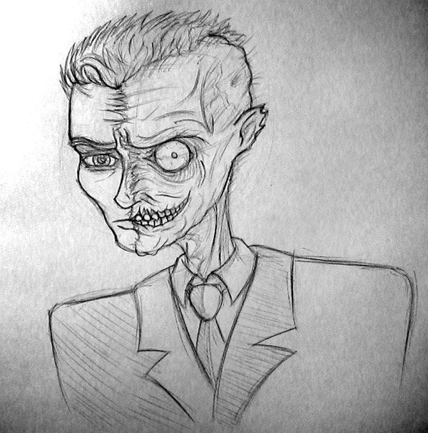 Rough sketch of Two-Face. How you guys feeling that?