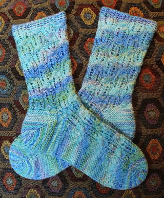 Crystals Combs and Cables Socks