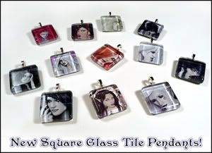 square glass tile pendants