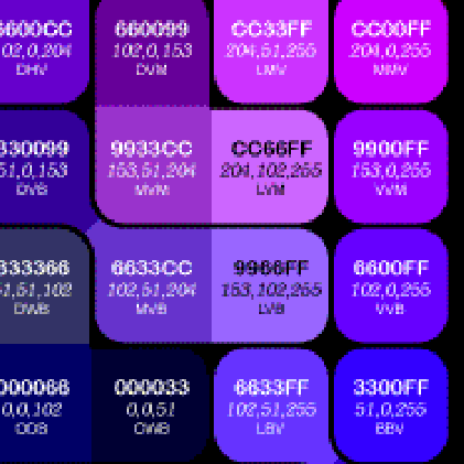 purple  color chart