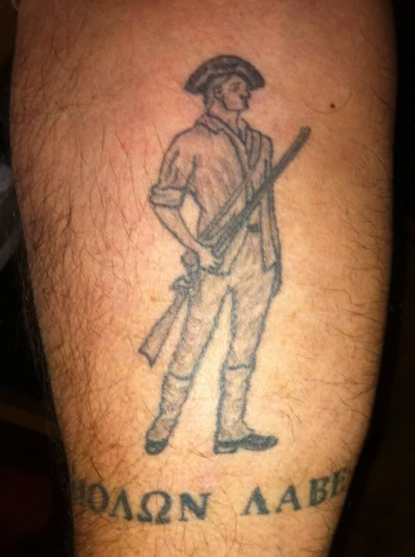 molon labe tattoo. Here is a tattoo that I have