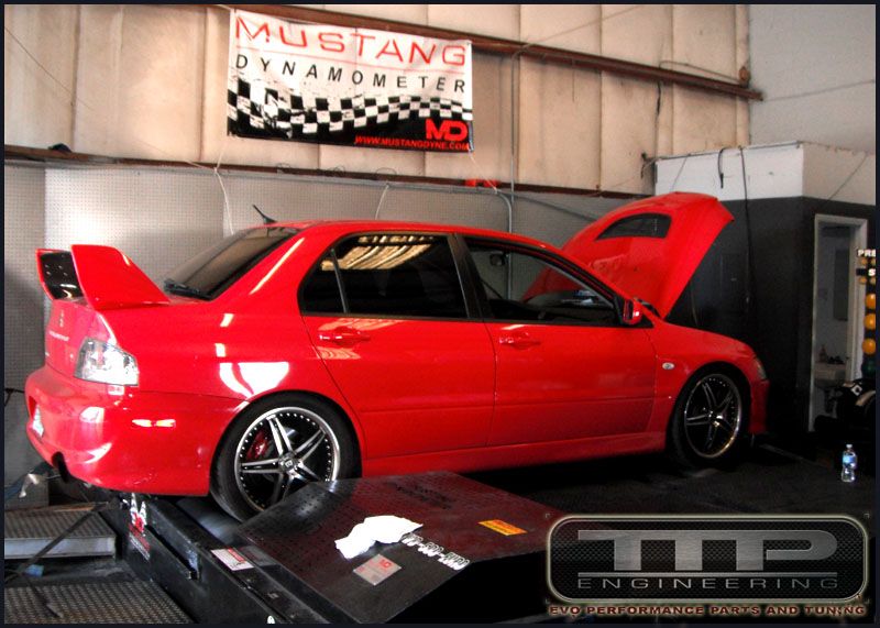 Tuned Mitsubishi Lancer Evo 8. His Evo came in equipped with