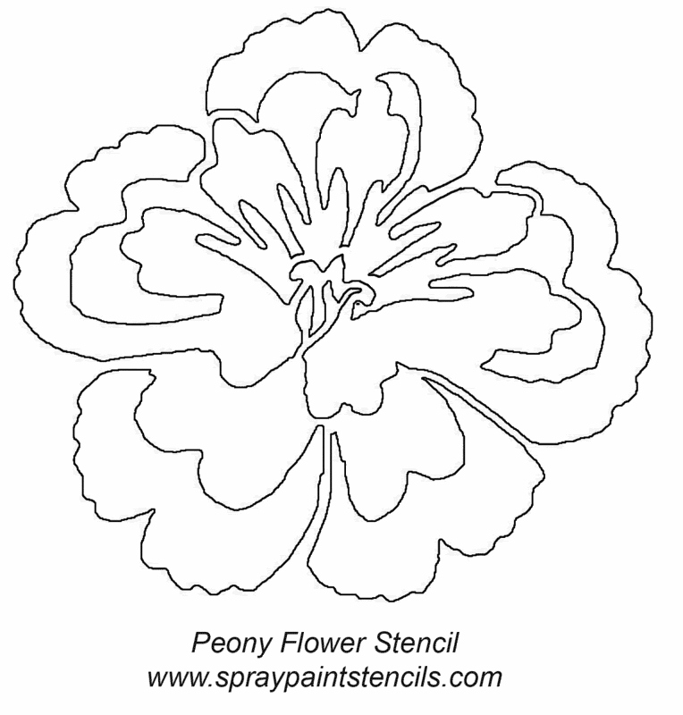 peony flower tattoo. peony-flower-stencil.gif PEONY