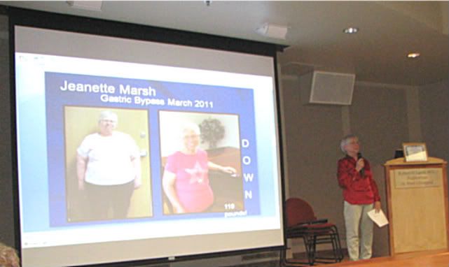 At support group 11-9-11 with before and after slides