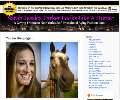 sarah jessica parker looks like a horse