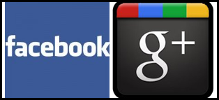facebook logo vs google plus logo