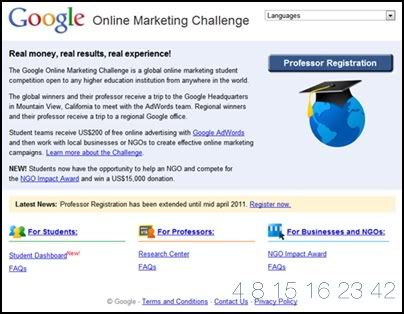 google online marketing contest