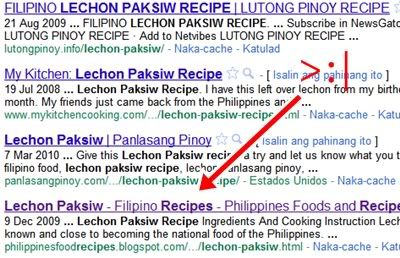goolgle search results lechon paksiw recipe