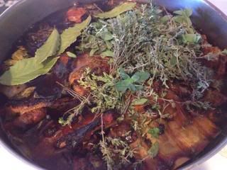 Veal stock with aromatics