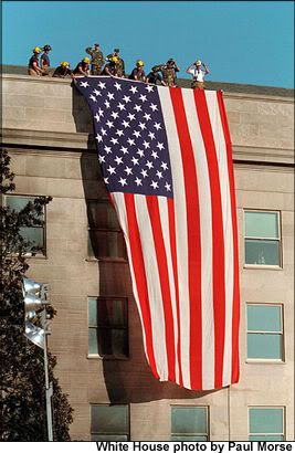 White House Photo of Pentagon Flag