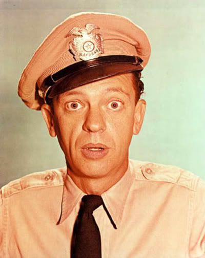 Don Knotts as Barney Fife from The Andy Griffith Show