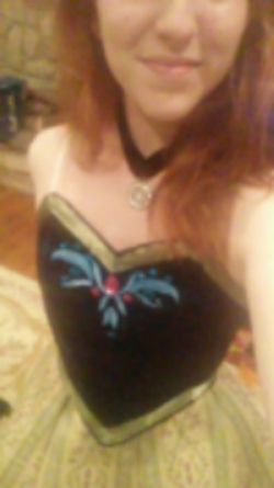 crappy cell phone pic to show off the details on the bodice