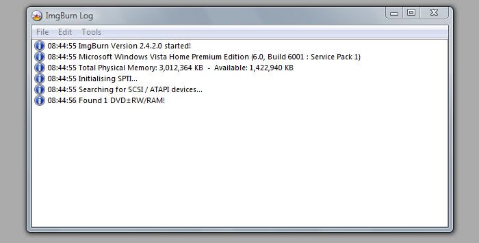 Doesn T Detect Dvd Burner Initially Will Manually Using Dvd Flick Imgburn Support Imgburn Support Forum