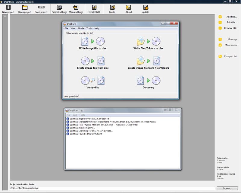 Doesn T Detect Dvd Burner Initially Will Manually Using Dvd Flick Imgburn Support Imgburn Support Forum