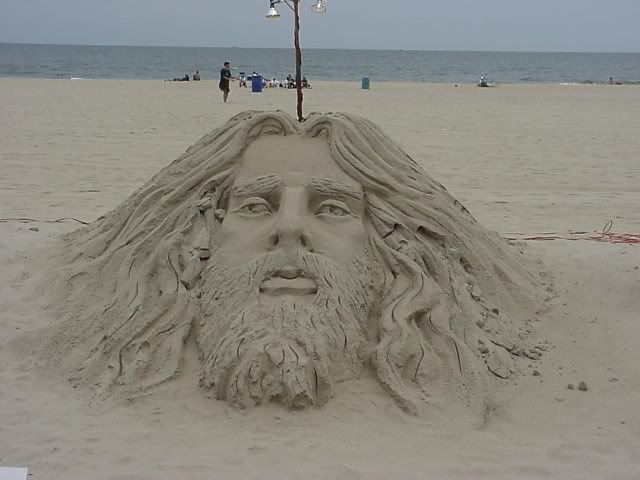 oh, face on the beach, save us!