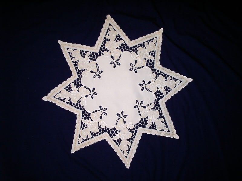 Star Table Runner or Table Centerpiece It is also avaialable with red