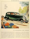 1934 Ford Car, Tudor Sedan, Model 40, Flathead V8, Advertisement, Ad, V8 Performance and Economy, Image