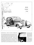 1934 Ford Car, Tudor Sedan, Model 40, Flathead V8, Advertisement, Ad, Roominess and Driving Comfort, Image