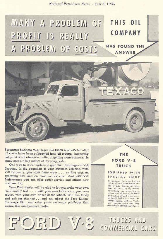 1935 Ford Truck, Closed Cab, Fuel Tanker, Flathead V8, 85 HP, Texaco Oil Company