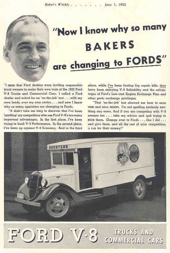 1935 Ford Truck, Closed Cab, Box Van, Flathead V8, 85 HP, Bread Delivery Truck
