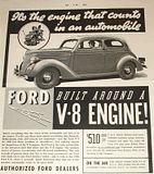 1936 Ford Model 68 Tudor Sedan, Flathead V8, Advertisement, Ad, Image