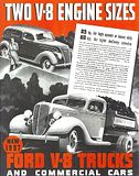 1937 Ford Truck, Dump Body, V8 Flathead, 60 HP, 85 HP, Sedan Delivery, Advertisement, Ad, Image