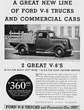 1937 Ford Truck, Stake Body, 112 inch, 60 HP, Flathead V8, Advertisement, Ad, Image