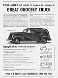 1939 Ford Commercial Car Sedan Delivey V8 Flathead Ad, Advertisement, Great grocery truck, Image