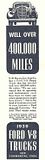 1939 Ford V8 Flathead Truck Ad, Advertisement, Well Over 400,00 Miles, Dump Body, Image