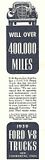 1939 Ford V8 Flathead Truck Ad, Advertisement, Well Over 400,00 Miles, Dump Body, Image