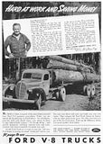 1939 Ford Truck, Flathead V8, 85 HP, 95 HP, Ad, Advertisement, Hard at Work, Image