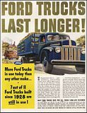 1946 Ford Stake Body Truck, Advertisement, Flathead V8, Ford Trucks Last Longer, Image