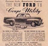 1947 Ford Commercial Car V8 Flathead Australian Ute Ad, Advertisement Image