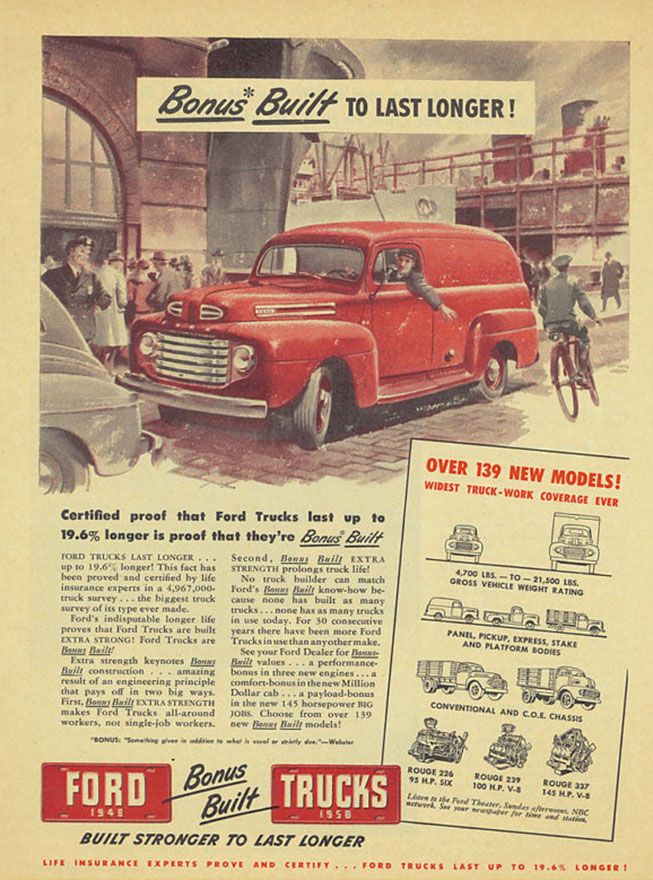 1948 Ford F-1 Panel Delivery, 1/2 Ton, Flathead V8, 100 HP, Image