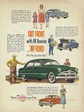 1949 Ford, Tudor, Fordor, Out Front with All America, Advertising Image