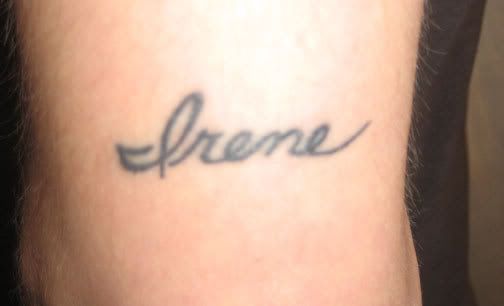 Name Tattoo On Back Of Arm
