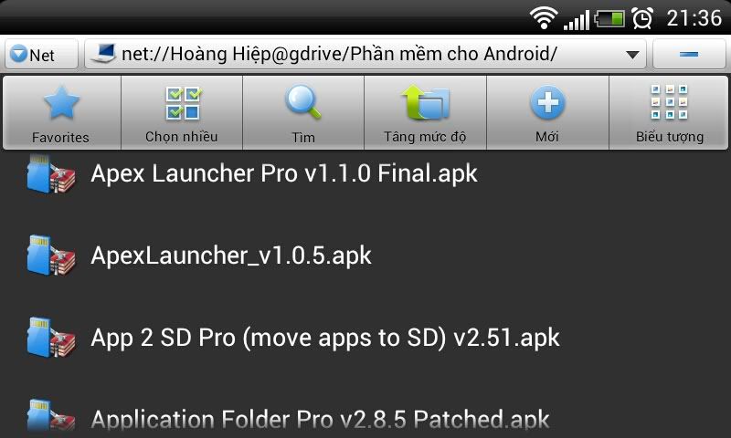 ES File Explorer v1.6.1.6 đã hỗ trợ Google Drive, Box.net