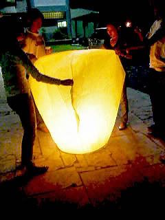Kongming lantern with our wishes