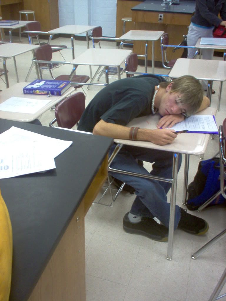 sleeping in class