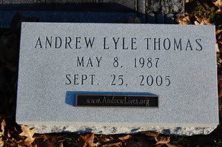 Andrew's gravestone we visited 12/22